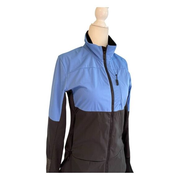 adidas Terrex Outdoor Xperior Jacket Real Blue Carbon Black Full Zip Softshell S - Picture 3 of 14